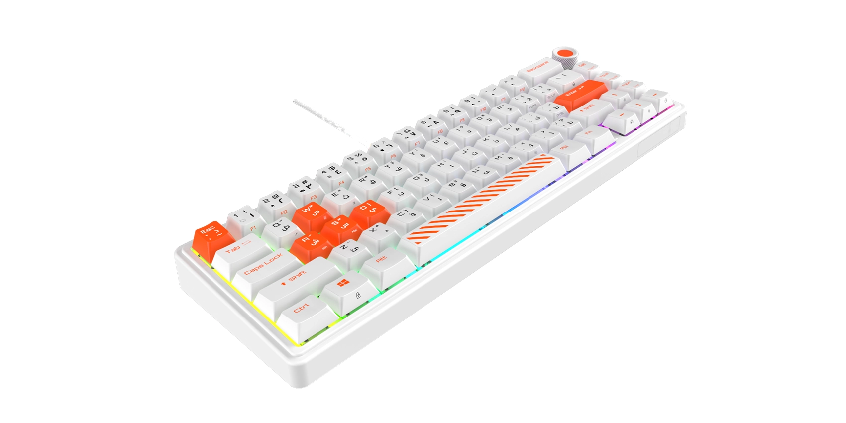GamerTek Fusion Wireless Mechanical Keyboard - White