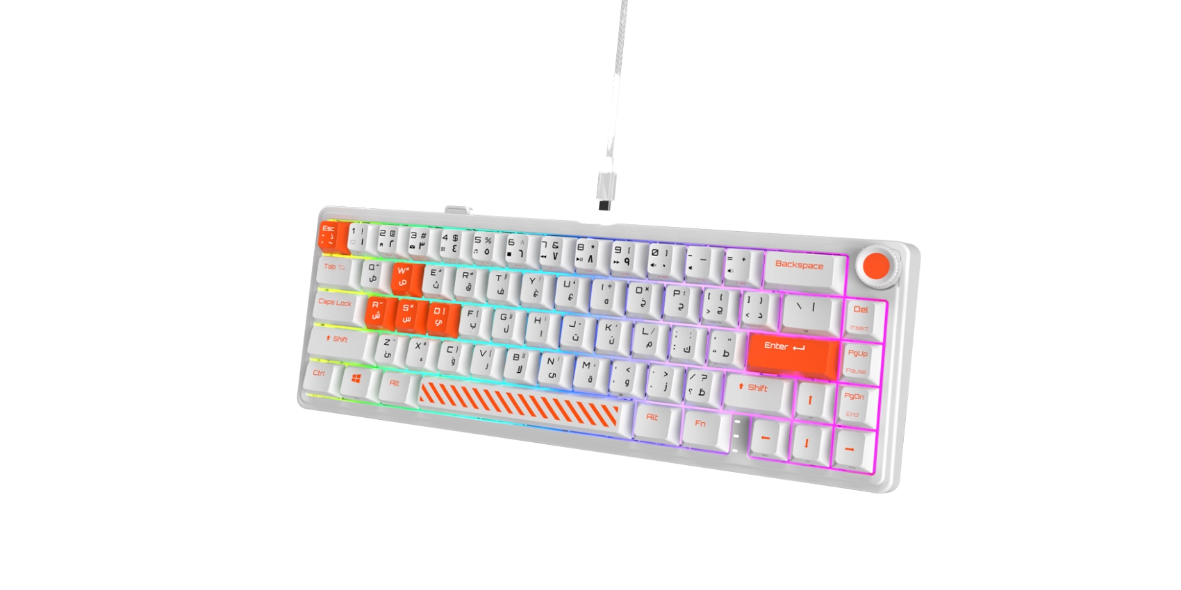 GamerTek Fusion Wireless Mechanical Keyboard - White