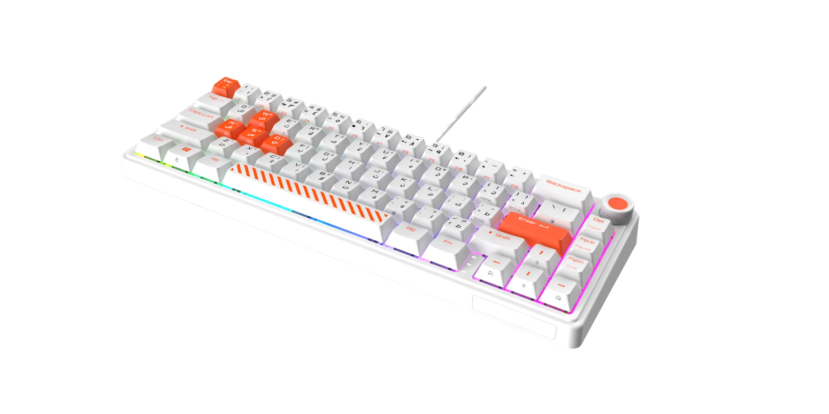 GamerTek Fusion Wireless Mechanical Keyboard - White